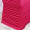 1 Piece Fuchsia Rouge Ruffled Spandex Banquet Chair Cover Stylish Event Decor